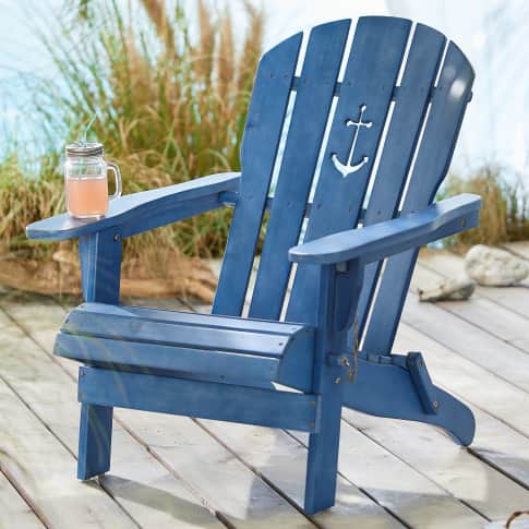 Outdoor-Stuhl Anker, Adirondack Chair klappbar, Maritimer 