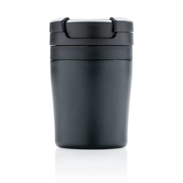 Coffee-to-go-Becher-less-is-more-Schwarz-Metall-Frontansicht-2