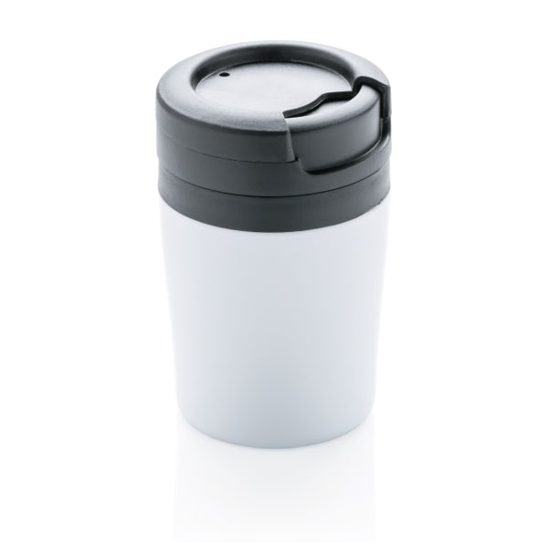 Coffee-to-go-Becher-less-is-more-Weiß-Metall-Frontansicht-1