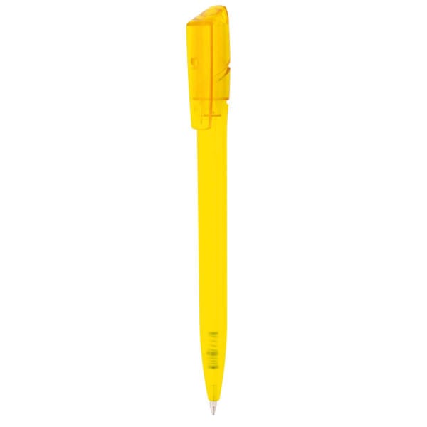 Kugelschreiber-Twister-blau-Gelb-Kunststoff-Frontansicht-1