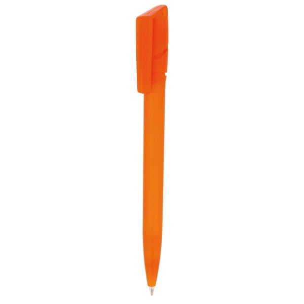 Kugelschreiber-Twister-blau-Orange-Kunststoff-Frontansicht-1