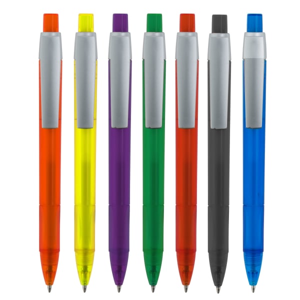 Kugelschreiber-Cetus-Transparent-Silver-blau-Kunststoff-Sammelbild-