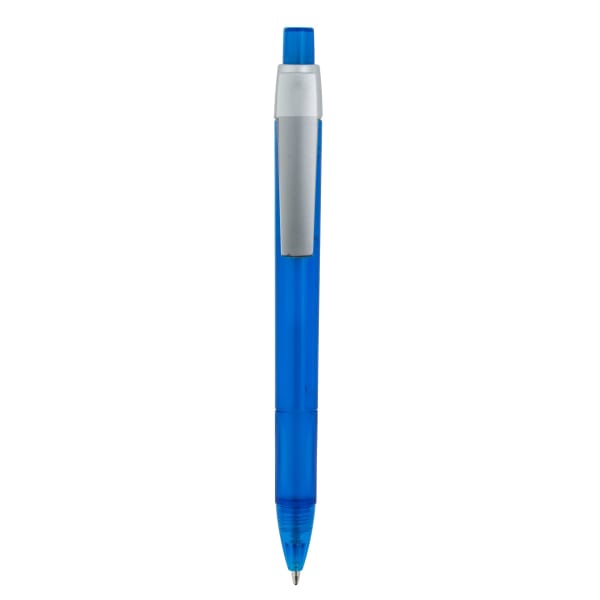 Kugelschreiber-Cetus-Transparent-Silver-blau-Blau-Kunststoff-Frontansicht-1