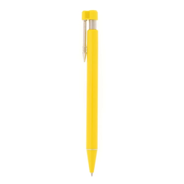 Kugelschreiber-Empire-blau-dokumentenecht-Gelb-Kunststoff-Frontansicht-1