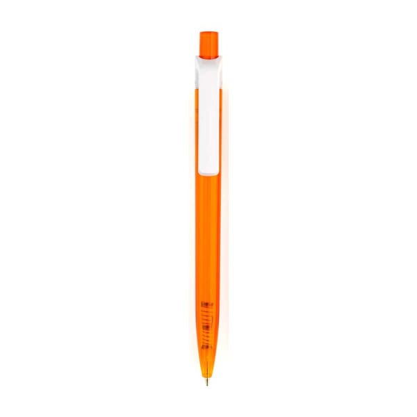 Kugelschreiber-Insider-transparent-Solid-blau-dokumentenecht-Orange-Frontansicht-1