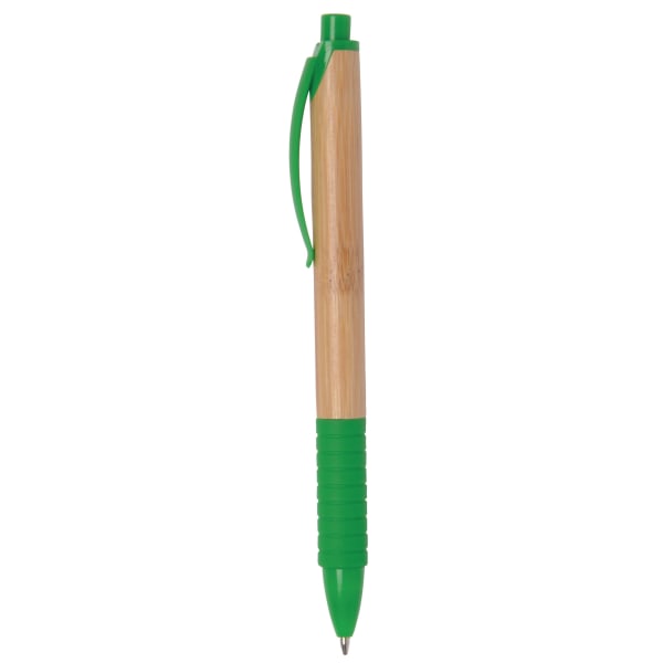 Kugelschreiber-Bamboo-Rubber-blau-Grün-Bambus-Frontansicht-1