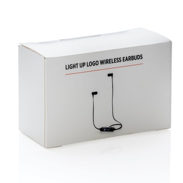 Wireless-Ohrhörer-mit-Leuchtlogo-Schwarz-Frontansicht-4