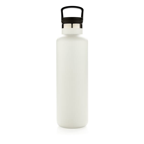 Vakuumflasche-Weiß-Metall-Kunststoff-Frontansicht-1