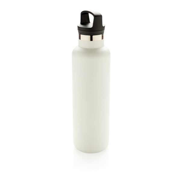 Vakuumflasche-Weiß-Metall-Kunststoff-Frontansicht-2