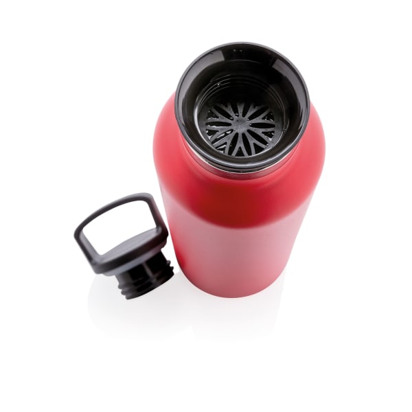 Vakuumflasche-Rot-Metall-Kunststoff-Frontansicht-3