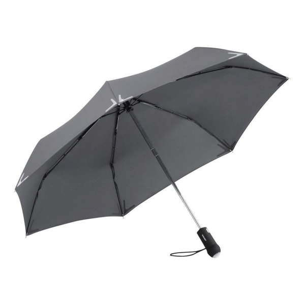 AOC-Mini-Taschenschirm-Safebrella-LED-Grau-Frontansicht-2