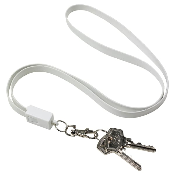 Schlüsselband-Charlie-Weiß-Metall-Kunststoff-Frontansicht-5