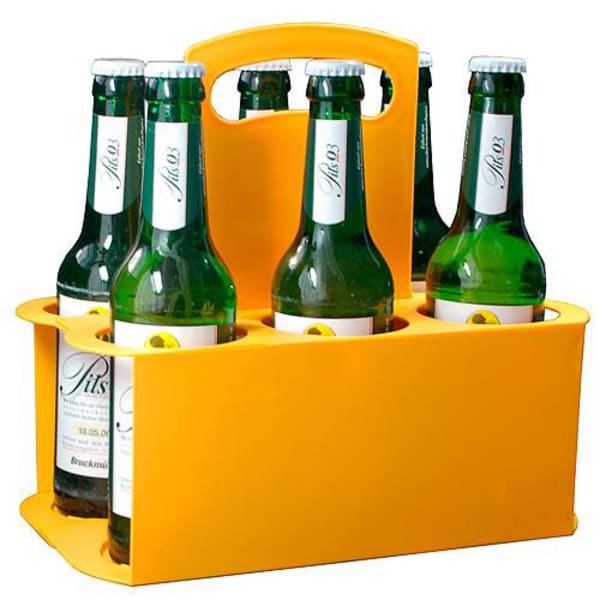 Bierflaschenträger-Take-6-Gelb-Frontansicht-1