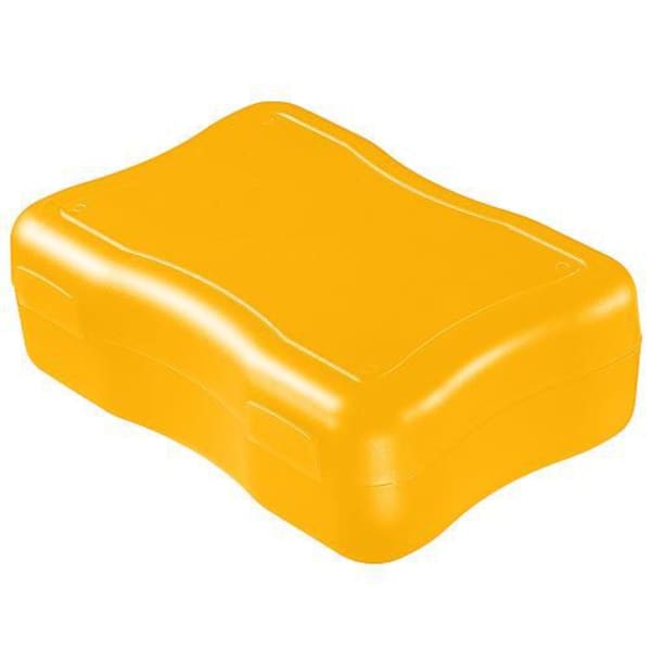 Brotdose-Wave-groß-Gelb-Kunststoff-Frontansicht-1
