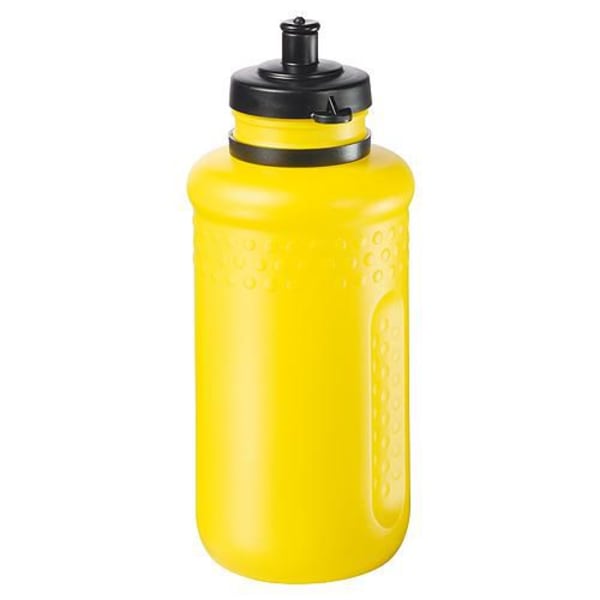 Trinkflasche-Fahrrad-Gelb-Kunststoff-Frontansicht-1