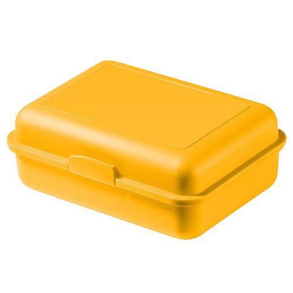 Brotdose-Pausenbox-Gelb-Kunststoff-Frontansicht-1