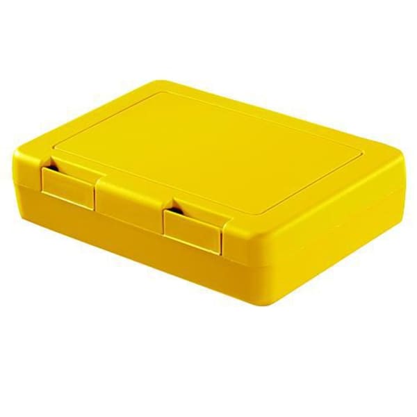 Brotdose-Snack-Box-Gelb-Kunststoff-Frontansicht-1