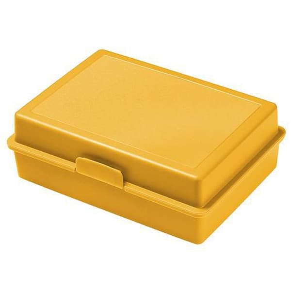 Brotdose-Picknick-Gelb-Kunststoff-Frontansicht-1