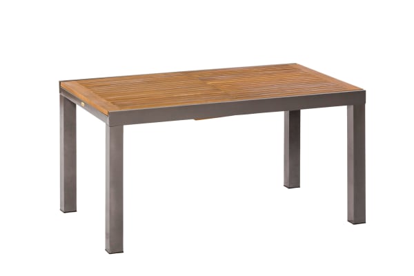 Outdoor-Tisch-Santorin-Beige-Holz-Aluminiumbeine-Frontansicht-3