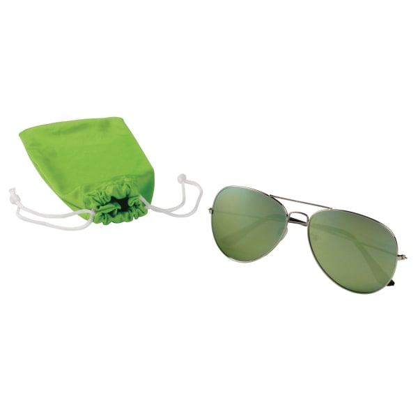 Sonnenbrille-New-Style-Grün-Polyester-Frontansicht-1