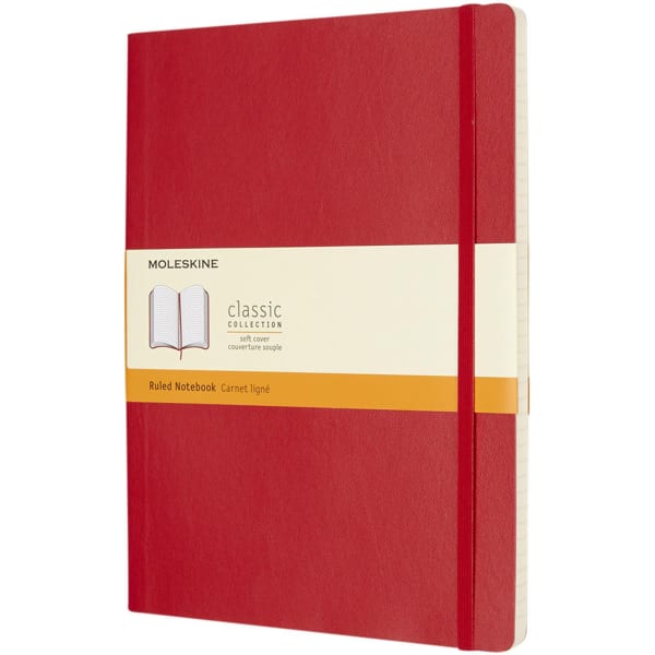 Notizbuch-Softcover-XL-Classic-Rot-Lederimitat-Frontansicht-7