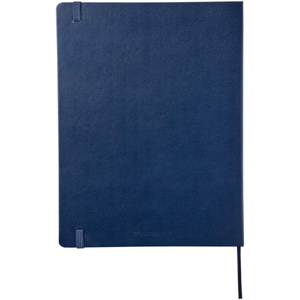 Notizbuch-Hardcover-XL-Classic-Blau-Lederimitat-Rückansicht-1