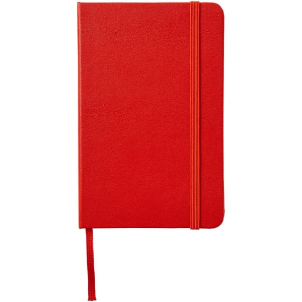 Notizbuch-Hardcover-Mini-Classic-Rot-Lederimitat-Frontansicht-1