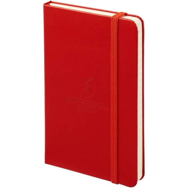 Notizbuch-Hardcover-Mini-Classic-Rot-Lederimitat-Frontansicht-2