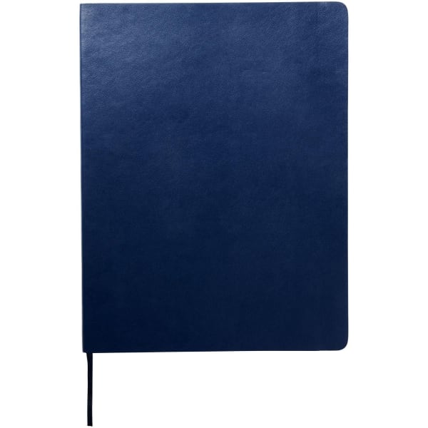 Notizbuch-Softcover-XL-Classic-Blau-Lederimitat-Frontansicht-1