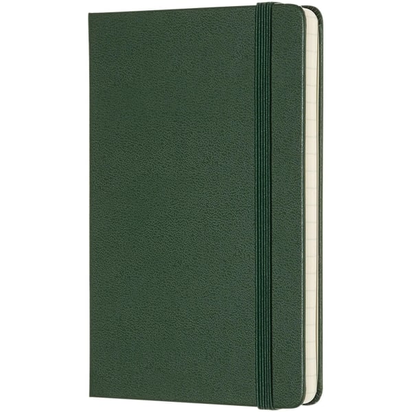 Notizbuch-Hardcover-Mini-Classic-Grün-Lederimitat-Frontansicht-3