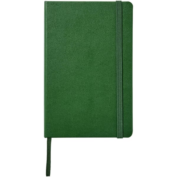 Notizbuch-Hardcover-Mini-Classic-Grün-Lederimitat-Frontansicht-1