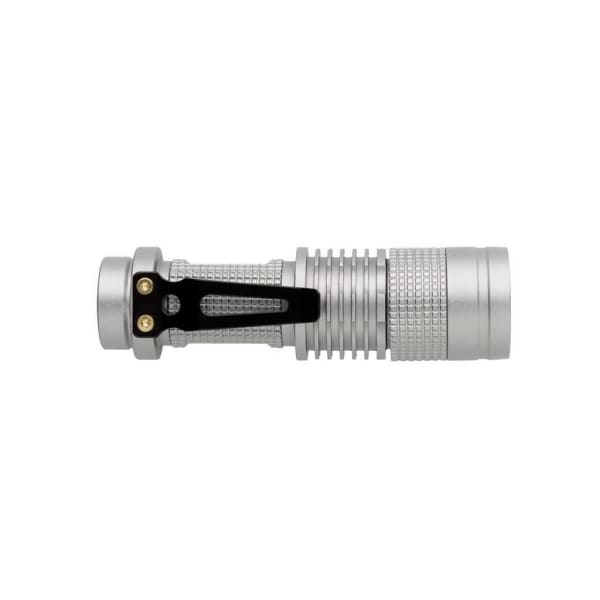 Taschenlampe-Cree-kompakt-3W-Grau-Metall-Frontansicht-3