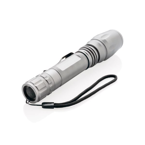 Taschenlampe-10-W-Cree-Grau-Metall-Frontansicht-2