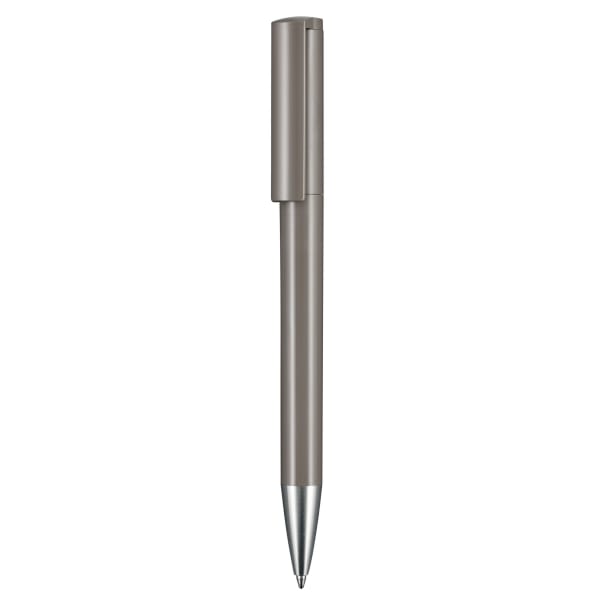 Kugelschreiber-Lift-blau-dokumentenecht-Kunststoffgroßraummine-Braun-Kunststoff-Frontansicht-1