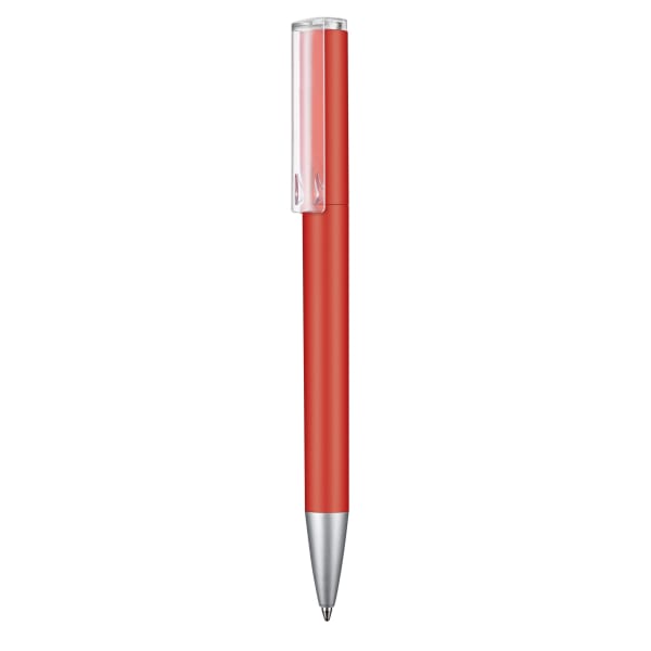 Kugelschreiber-Lift-Soft-blau-dokumentenecht-Kunststoffgroßraummine-Rot-Kunststoff-Frontansicht-1