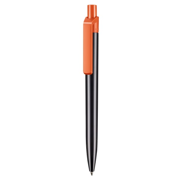 Kugelschreiber-Insider-Recycled-Black-blau-dokumentenecht-Kunststoff-Standardmine-Orange-recycelter-Kunststoff-Frontansicht-1