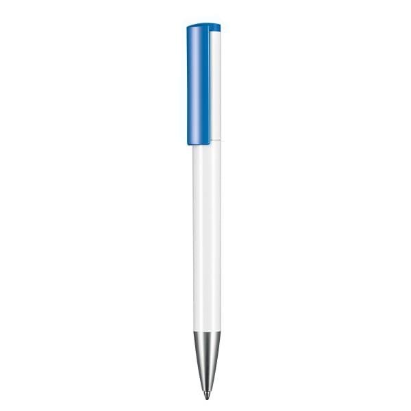 Kugelschreiber-Lift-White-blau-dokumentenecht-Kunststoffgroßraummine-Blau-Kunststoff-Frontansicht-1