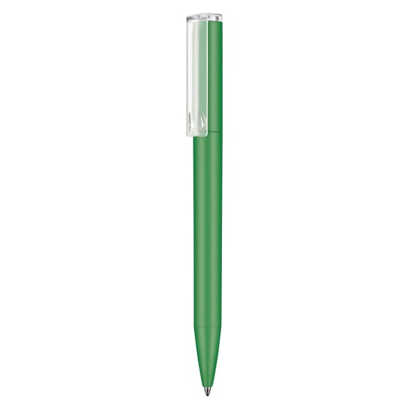 Kugelschreiber-Lift-Soft-P-blau-dokumentenecht-Kunststoffgroßraummine-Grün-Kunststoff-Frontansicht-1