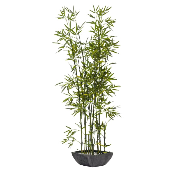Kunstpflanze-Bambus-Grün-Polyestergewebe-Frontansicht-1