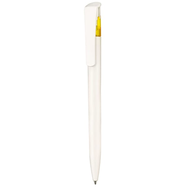 Kugelschreiber-Bio-Star-blau-Qualitätsmine-Jogger-Gelb-Kunststoff-Frontansicht-8
