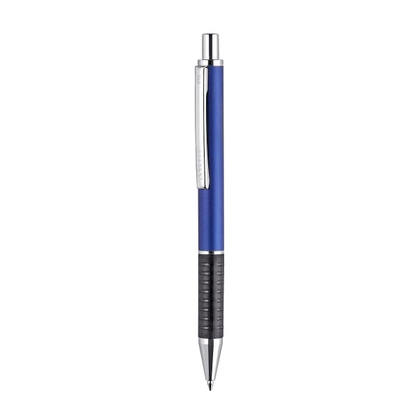 Metallkugelschreiber-Star-Tec-Alu-blau-Senator-Metallmine-G2®-Blau-Metall-Frontansicht-1