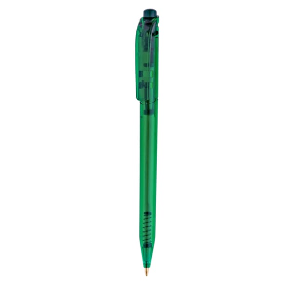 Kugelschreiber-Clipto-II-schwarz-Super-Point-Mine®-Grün-Kunststoff-Frontansicht-1
