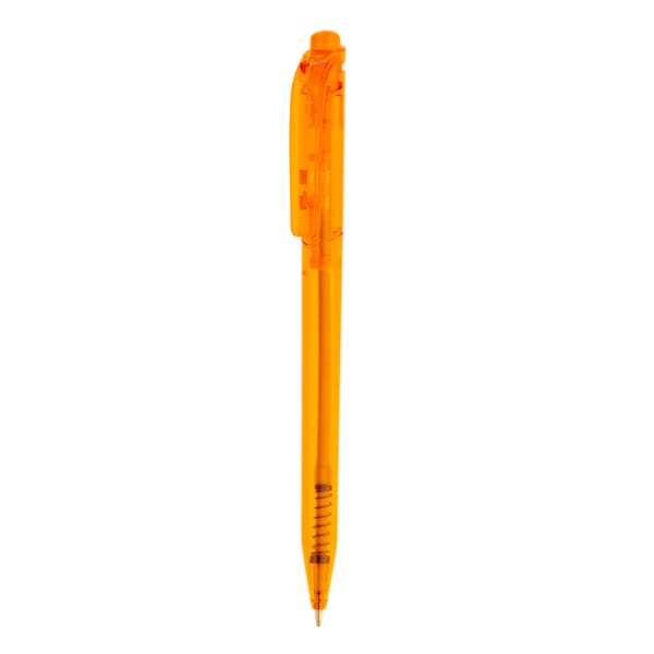 Kugelschreiber-Clipto-II-schwarz-Super-Point-Mine®-Orange-Kunststoff-Frontansicht-1