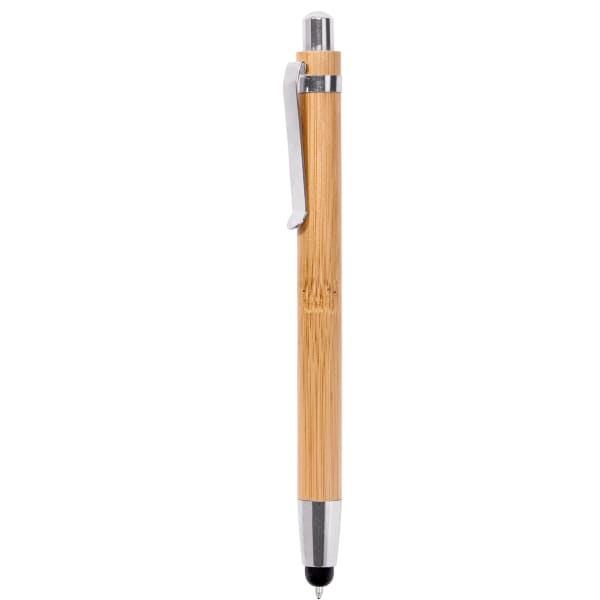 Kugelschreiber-Lagoon-Bambus-Touch-blau-Kunststoffgroßraummine-Bambus-Frontansicht-1