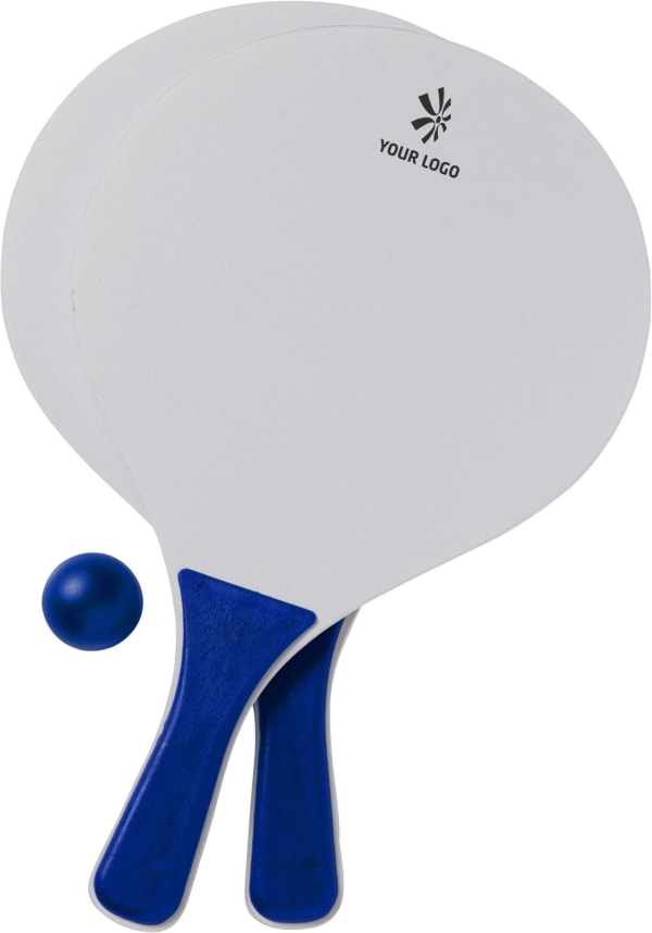 Beachball-Tennisspiel-Bravo-Blau-Holz-Kunststoff-Frontansicht-2