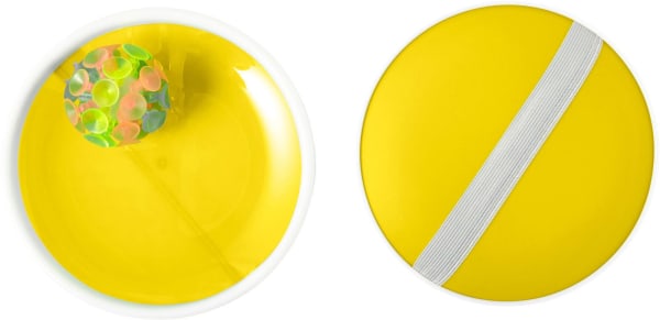 Ballspiel-Set-3-tlg.-Have-Fun-Gelb-Kunststoff-Frontansicht-1