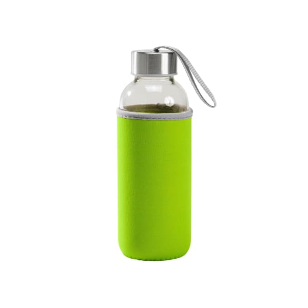 Glasflasche-Take-Well-Grün-Metall-Kunststoff-Frontansicht-1