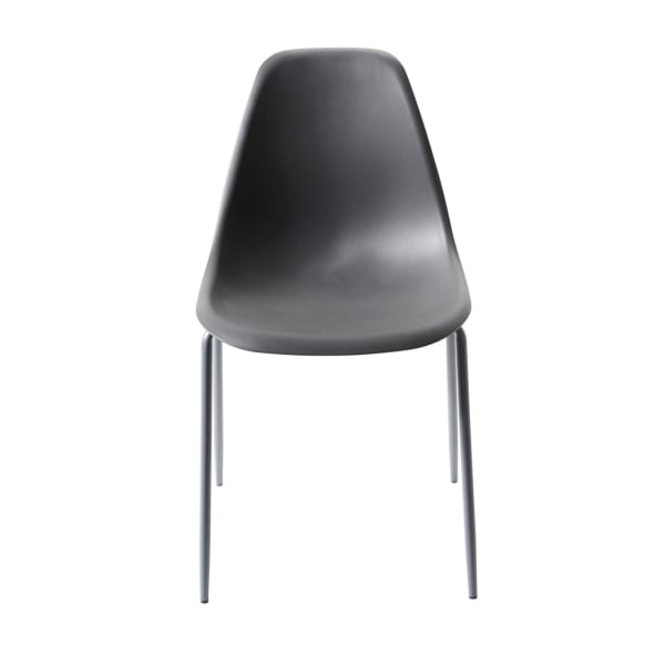 Stuhl-Set-4-tlg.-Leandro-Grau-Kunststoff-Metall-Frontansicht-1