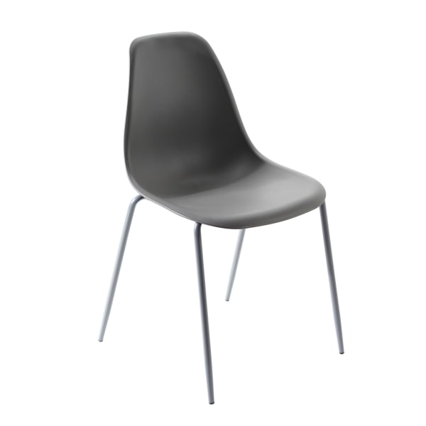 Stuhl-Set-4-tlg.-Leandro-Grau-Kunststoff-Metall-Frontansicht-2