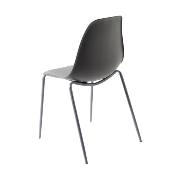Stuhl-Set-4-tlg.-Leandro-Grau-Kunststoff-Metall-Frontansicht-3